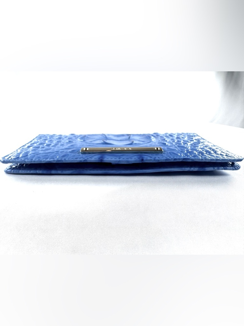 Brahmin Ady Wallet Royal Blue Melbourne Croc Embossed Leather - Picture 5 of 8